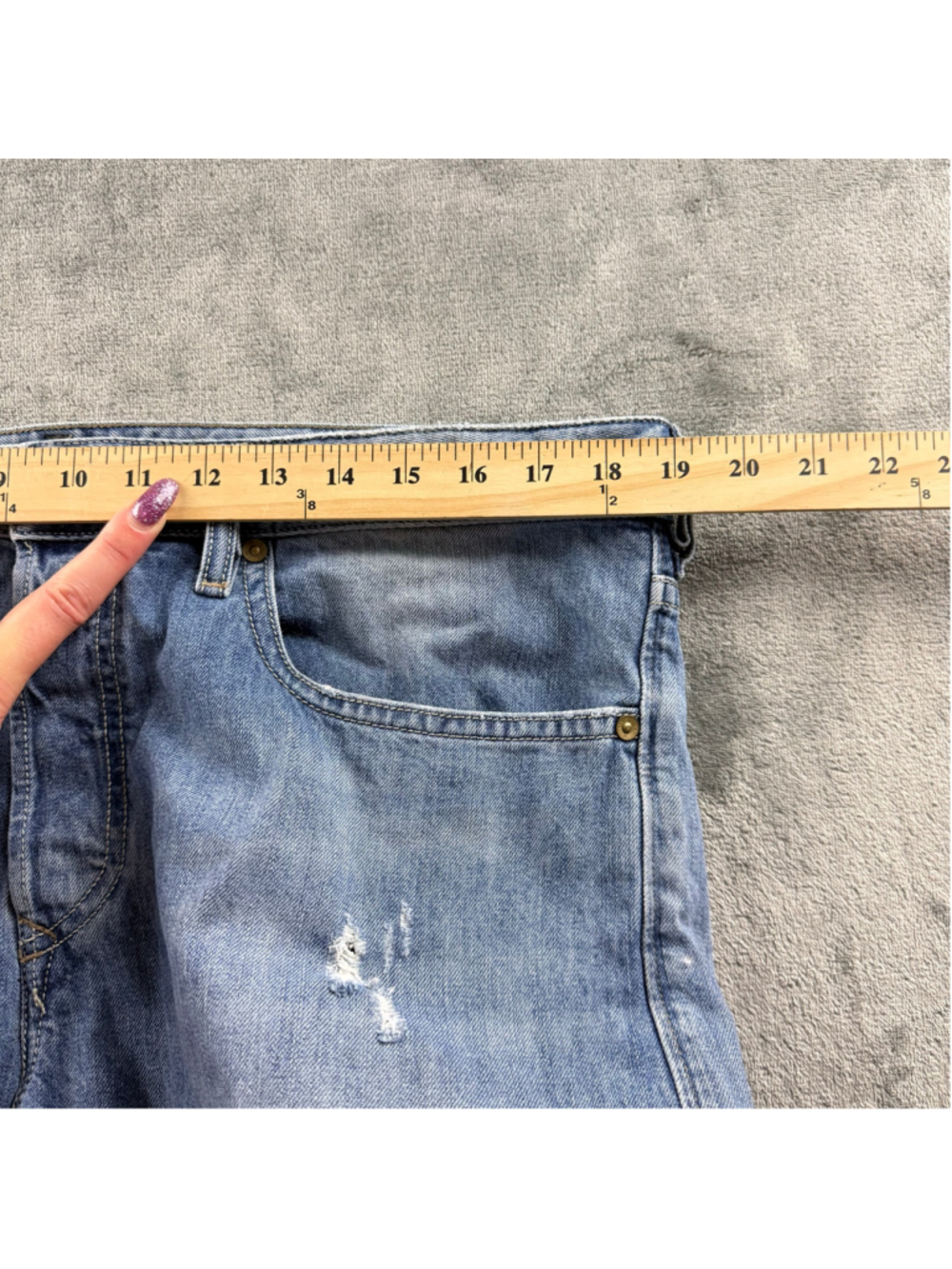 Diesel Buster Jeans Men’s W36 L32 Distressed Slim Tapered Y2K Indie Sleaze Blue - Picture 12 of 16